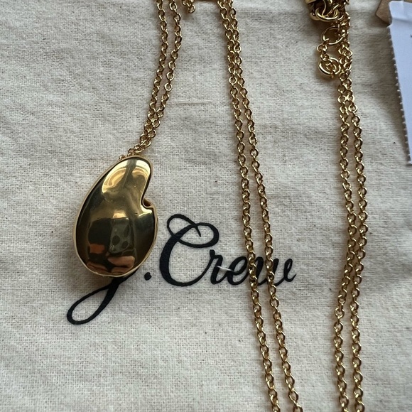 J. Crew Gold Necklace with Unique Pendant and Delicate Chain - Picture 3 of 5
